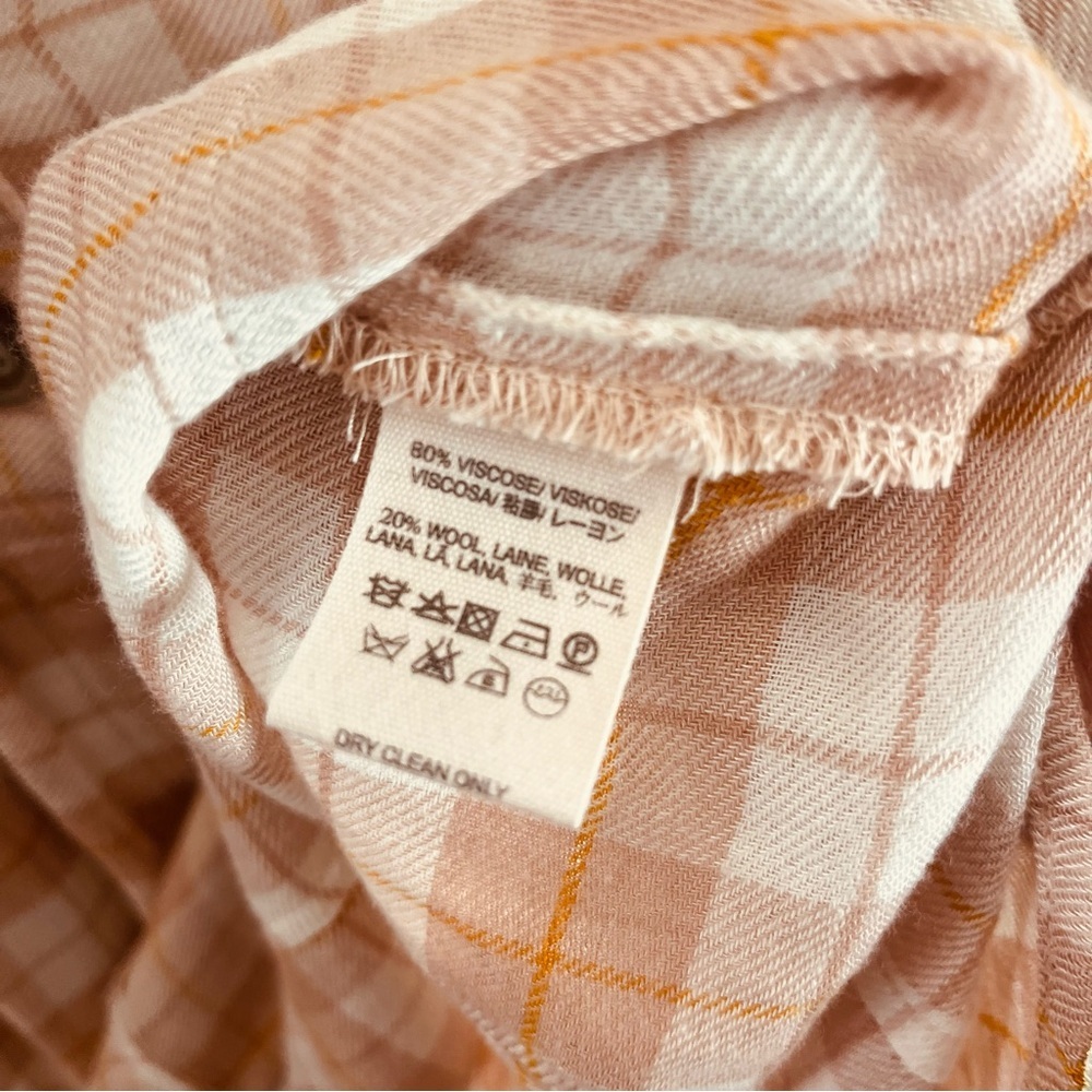 Free People Size Small All About the Feels Plaid Baby Doll Button Boho Top C16 - Picture 2 of 8